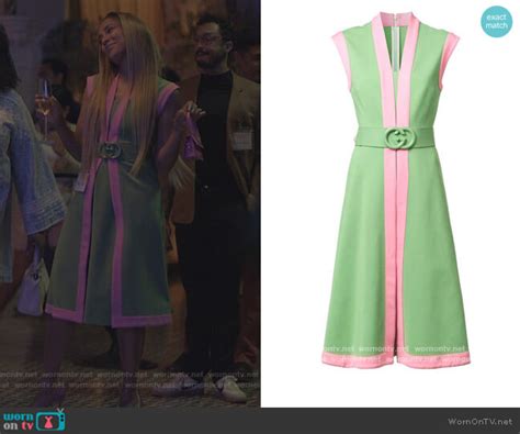 pink and green gucci dress insecure|insecure season 5 outfits.